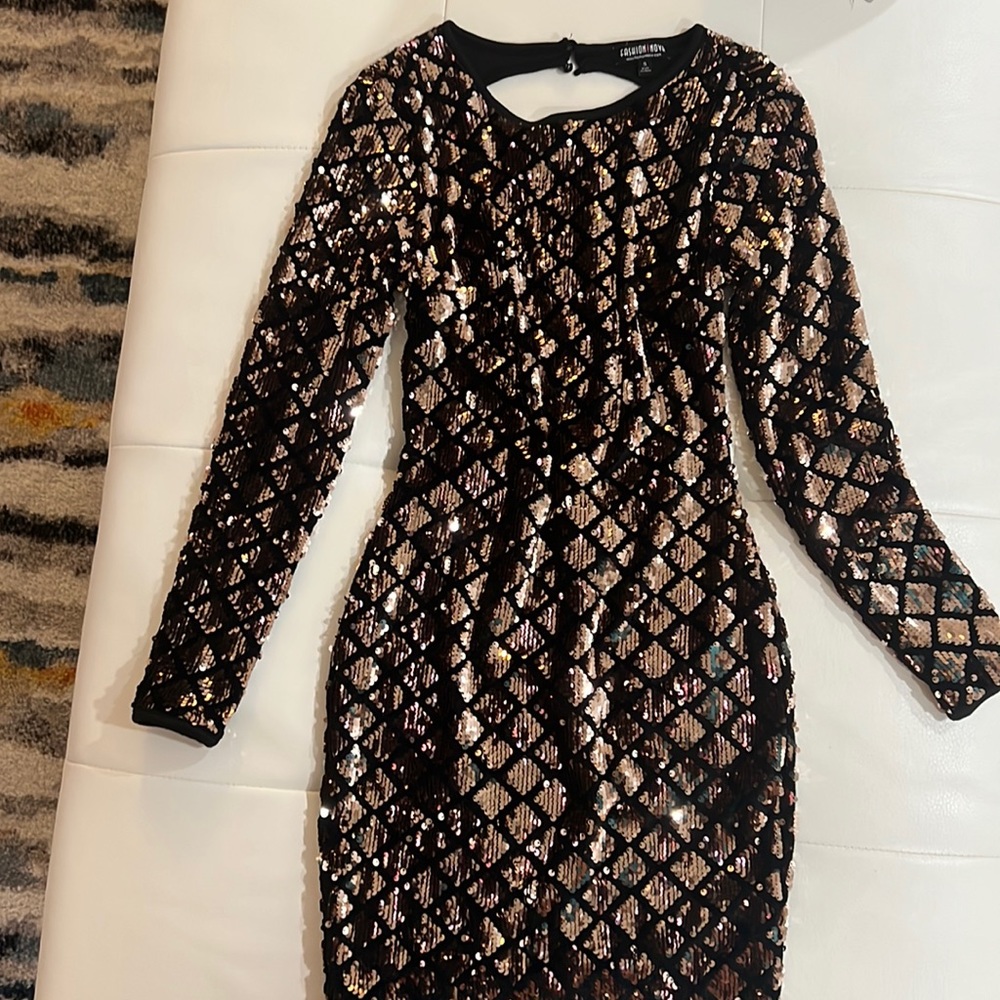 Sparkle dress gold and black
